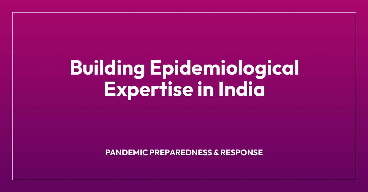 Building Epidemiological Expertise in India