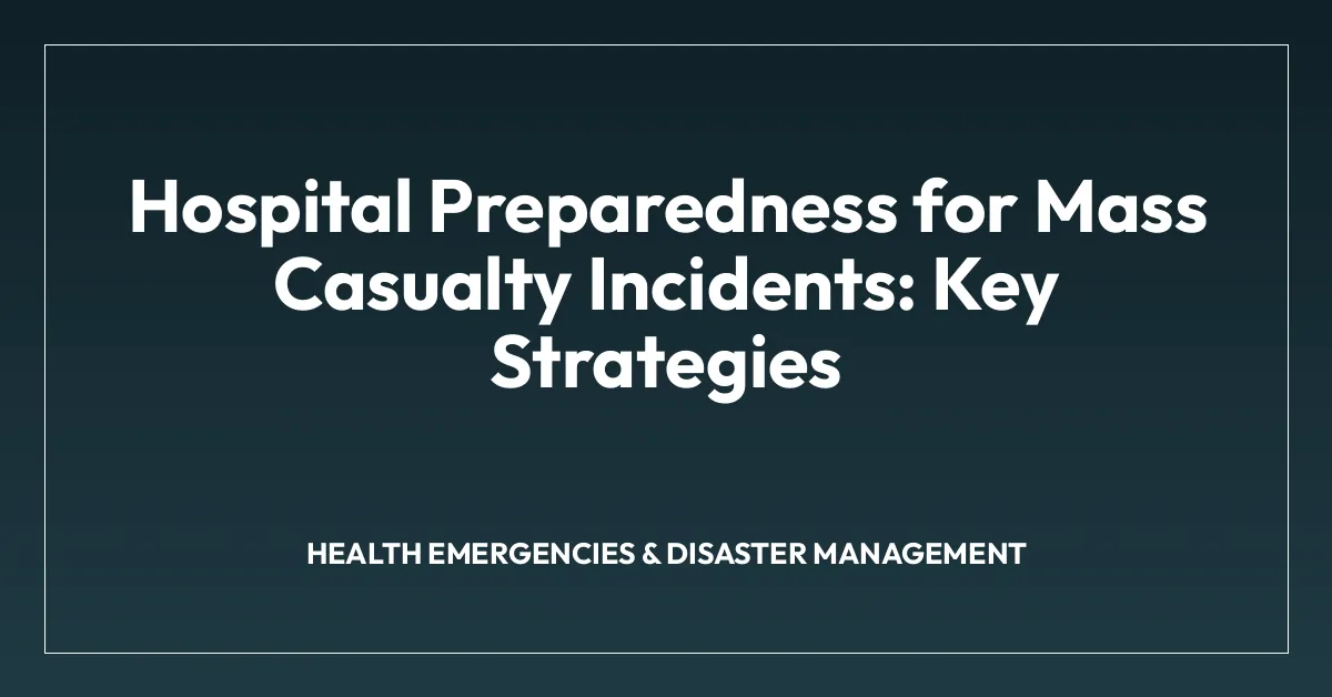 Hospital Preparedness for Mass Casualty Incidents: Key Strategies