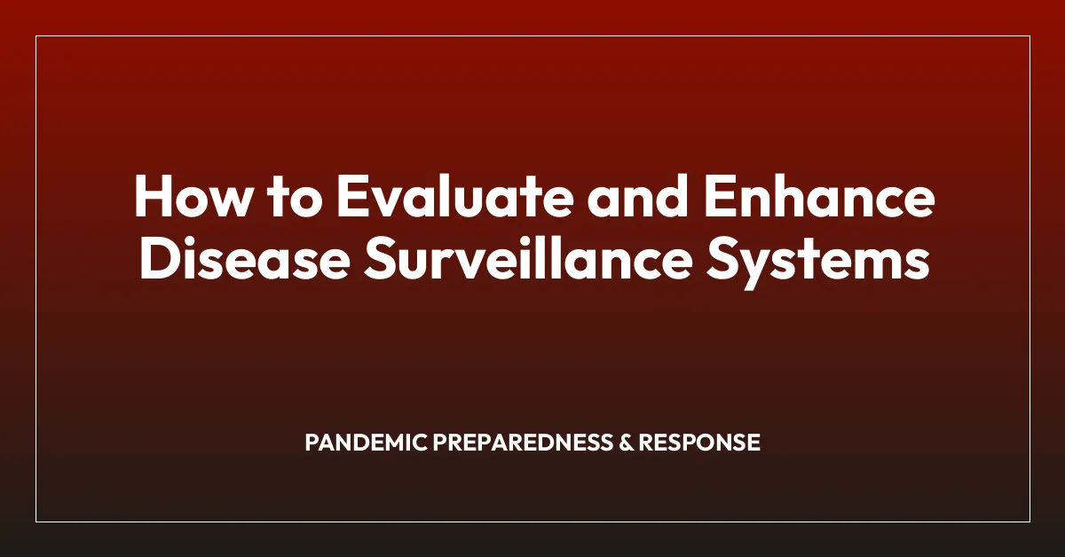 How to Evaluate and Enhance Disease Surveillance Systems