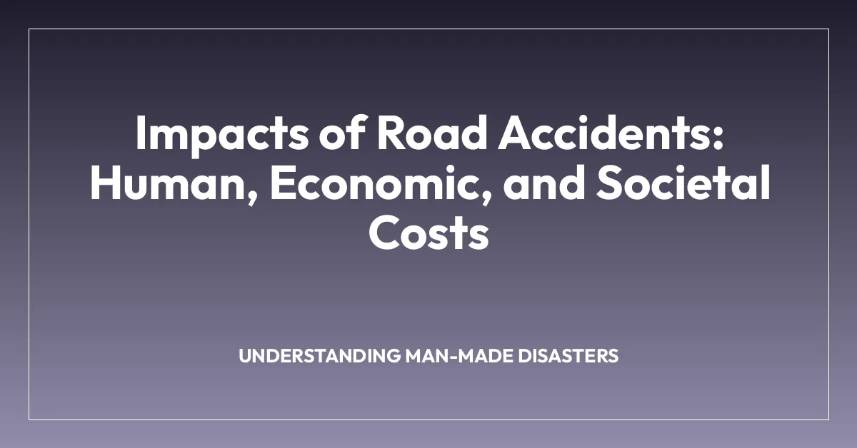 Impacts of Road Accidents: Human, Economic, and Societal Costs