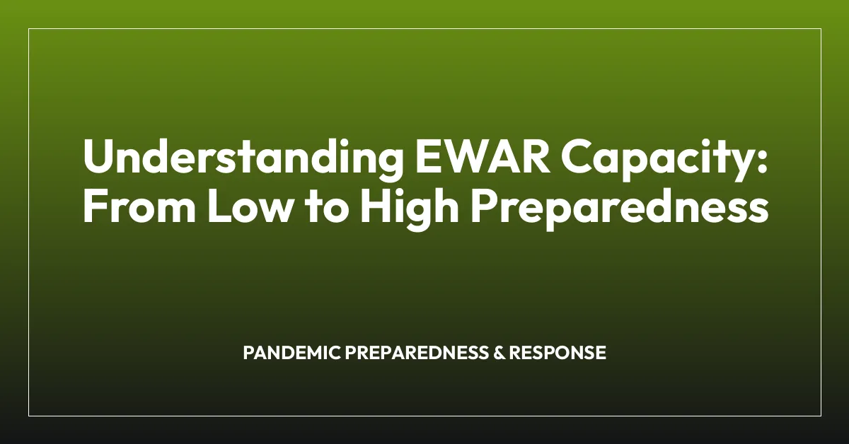 Understanding EWAR Capacity: From Low to High Preparedness