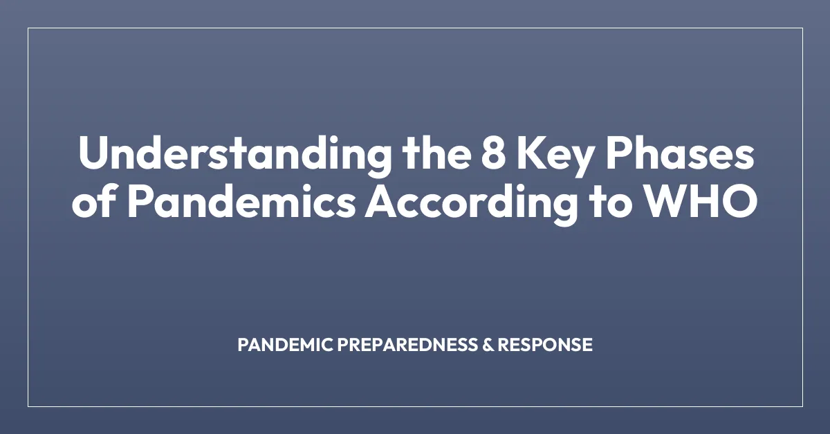 Understanding the 8 Key Phases of Pandemics According to WHO