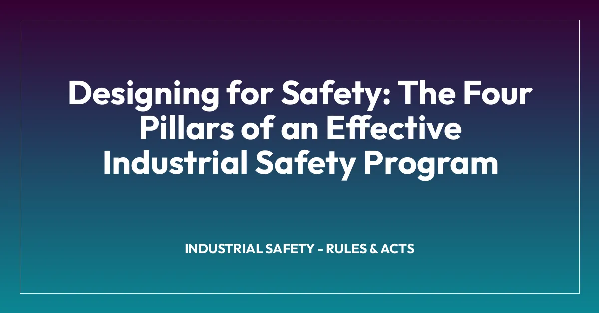 Designing for Safety: The Four Pillars of an Effective Industrial Safety Program